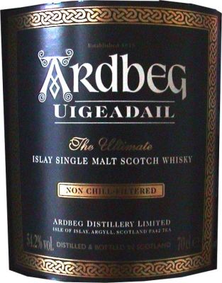 Etikett Ardbeg Uigeadail^