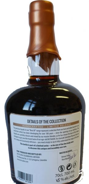 Dictador Sherry Cask Best of 1992, 25 J.  0,7 L